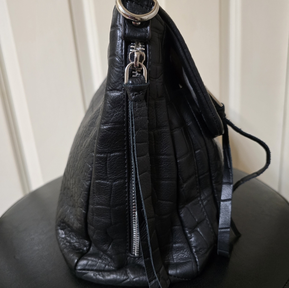 Aimee Kestenberg Leather Fifth Avenue Bag/Color: Black Croco - Picture 4 of 16